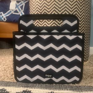 Thirty-One Black and White Chevron Double Duty Caddy